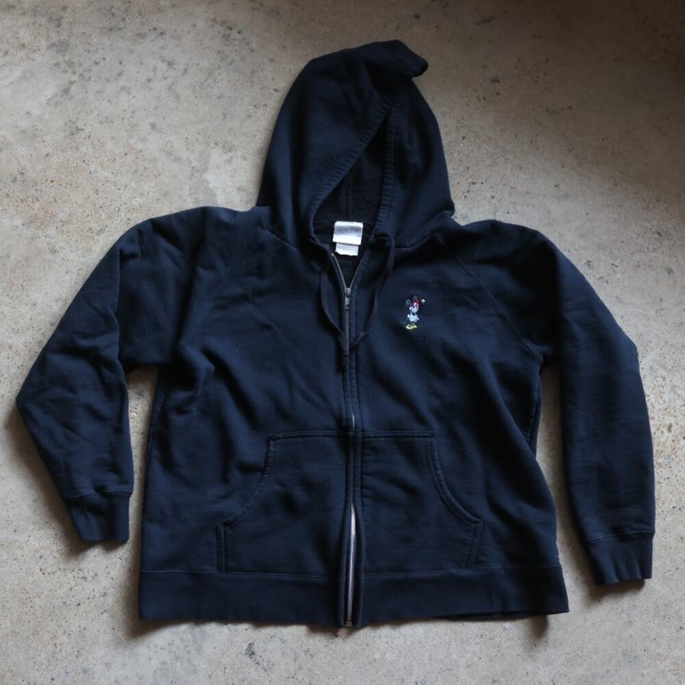 Y2K Disney Store Minnie Mouse Embroidered Zip Hoodie 2XL
